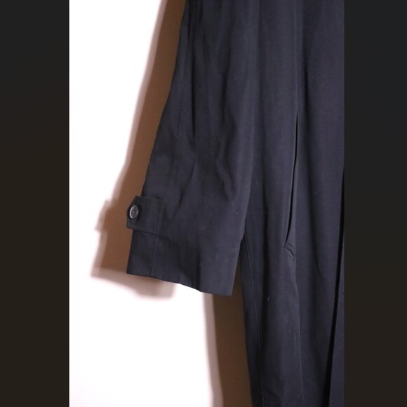 Vintage London Fog Black Trench Coat 42 Short w Liner - Picture 12 of 13